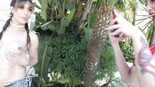 Transsexual Angel - TS Melanie Brooks + Cis Girl Marilyn