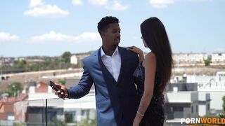 Cuck Husband DPs Horny Slut Wife with Pool Cleaner in Interracial Threesome GP2037