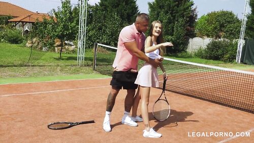 Hardcore fucking on the tennis court gives Tiffany Tatum chills of pleasure GP580