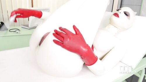 Latex Sex Goddess's Self-Spanking and Masturbation Solo