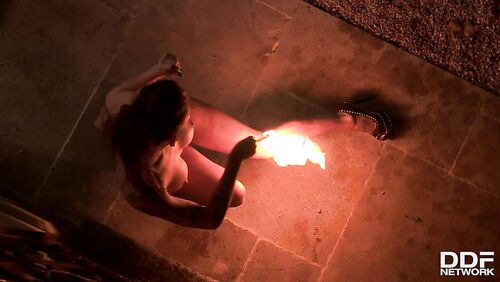 Flaming Hot Pussy: Sexy Pyromaniac Plays With Fire