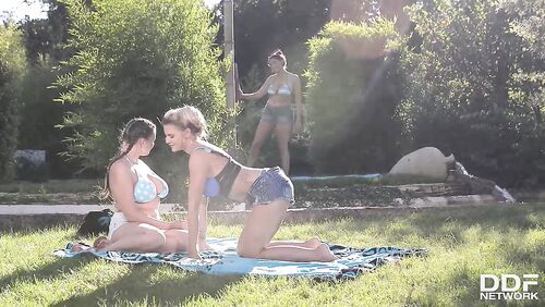 Big Titty Threesome: Outdoor Orgasmic Affair