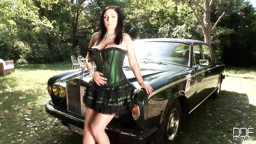 Ravishing babe and a Rolls Royce!