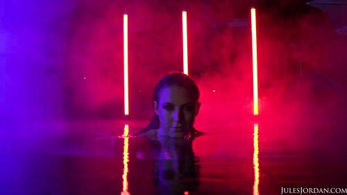 Dark Seduction, Angela White Fucks Under Neon Lights At Night