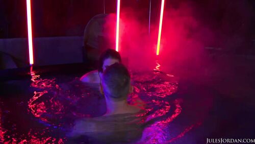 Dark Seduction, Angela White Fucks Under Neon Lights At Night