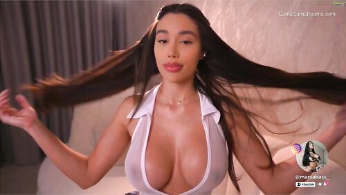 Big tits latina in sexy school girl uniform