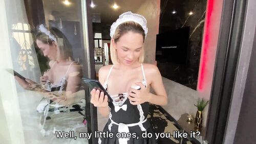 A hot maid got her ass fucked hard