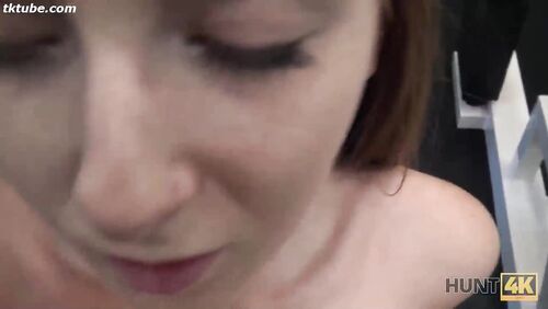 A girl has sex with a stranger in front of her boyfriend at the gym.