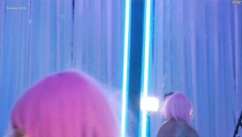 Asian milf neon lights solo cam show