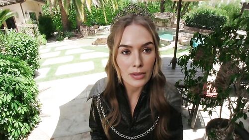 Nicole Aniston with a face morphing software/app to use Cersei Lannister face