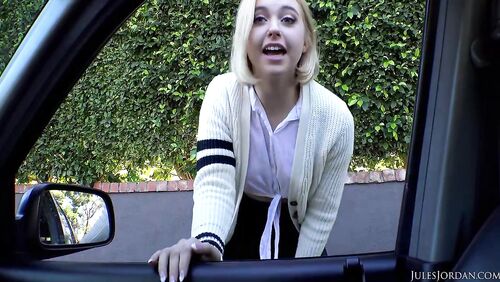 Chloe Cherry Anal, Teen Gives Her Creepy Old Driver A Blow Job and Then Her Asshole